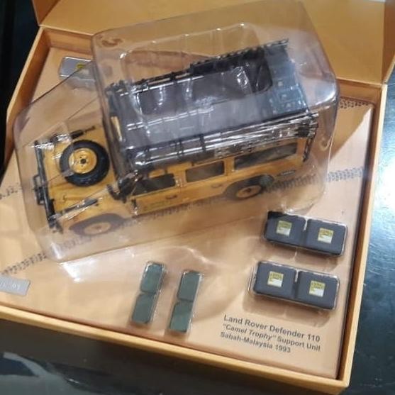 Promo 1/43 Almost Real Land Rover Defender 110 Camel Trophy Yellow Clean Ver