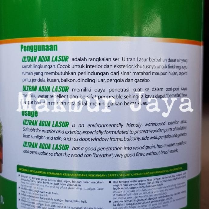 Ultran Aqua Deck Lasur ADL-605 Plitur Lantai Kayu Water Based