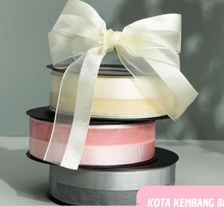 

Pita Ado Roll Motif Tranparan Ern Pita Atin Motif Buet 2.5 Cm Bouquet Bunga Deorai Pt06
