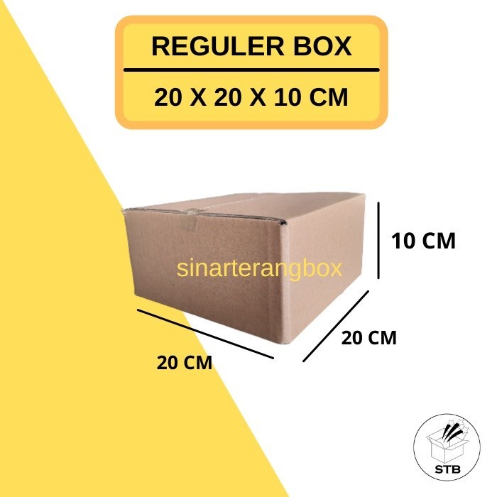 

20 X 20 X 10 CM KARDUS BOX POLOS KARTON PACKING DUS COKLAT BARU
