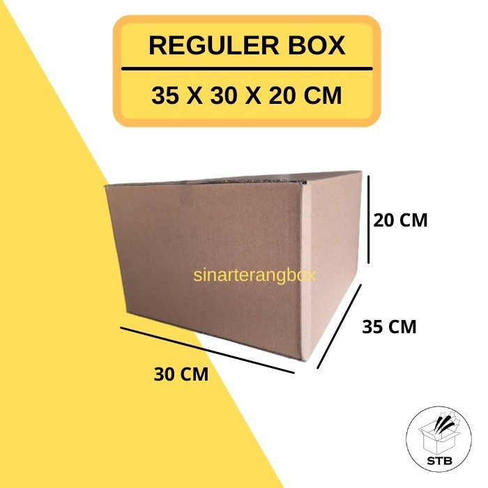 

35 X 30 X 20 CM KARDUS BOX POLOS KARTON PACKING DUS COKLAT BARU