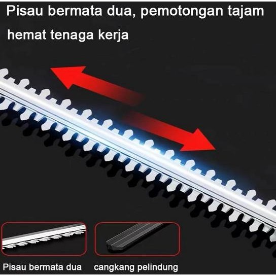 Terlaris Reaim Gergaji Chainsaw Mesin Potong Pemangkas Rumput Dahan Baterai Cordless 8.0Ah 900W 198V