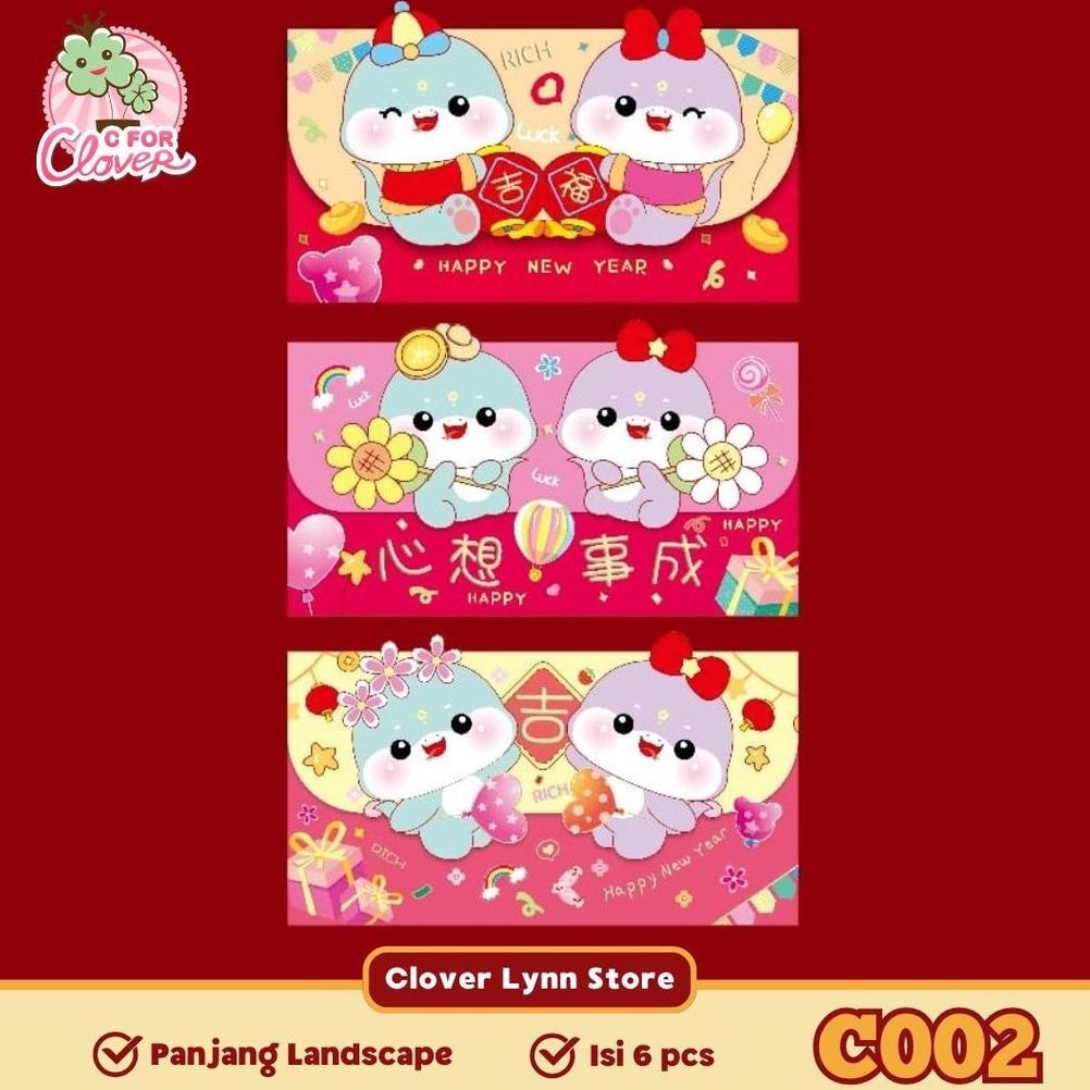 

Vf-52 Angpao Snake Year Panjang Landscape Isi 6 Pcs Hongpao Amplop Chinese Newyear Tahun Ular 2025