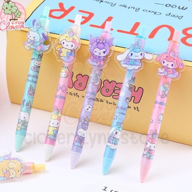 

G-24 Ballpen Clip With Cute Character Metalik Lucu Murah Pulpen Ballpaint