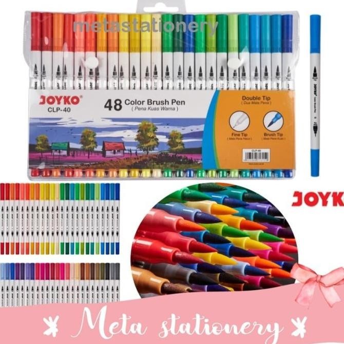 

Dual Brush Pen Joyko 48 warna CLP-40 by Radhiant official