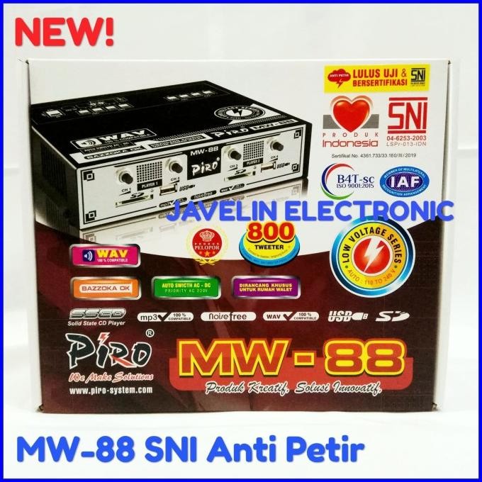 Ampli Walet Piro Mw 88 Power Amplifier Walet Mw88 Original