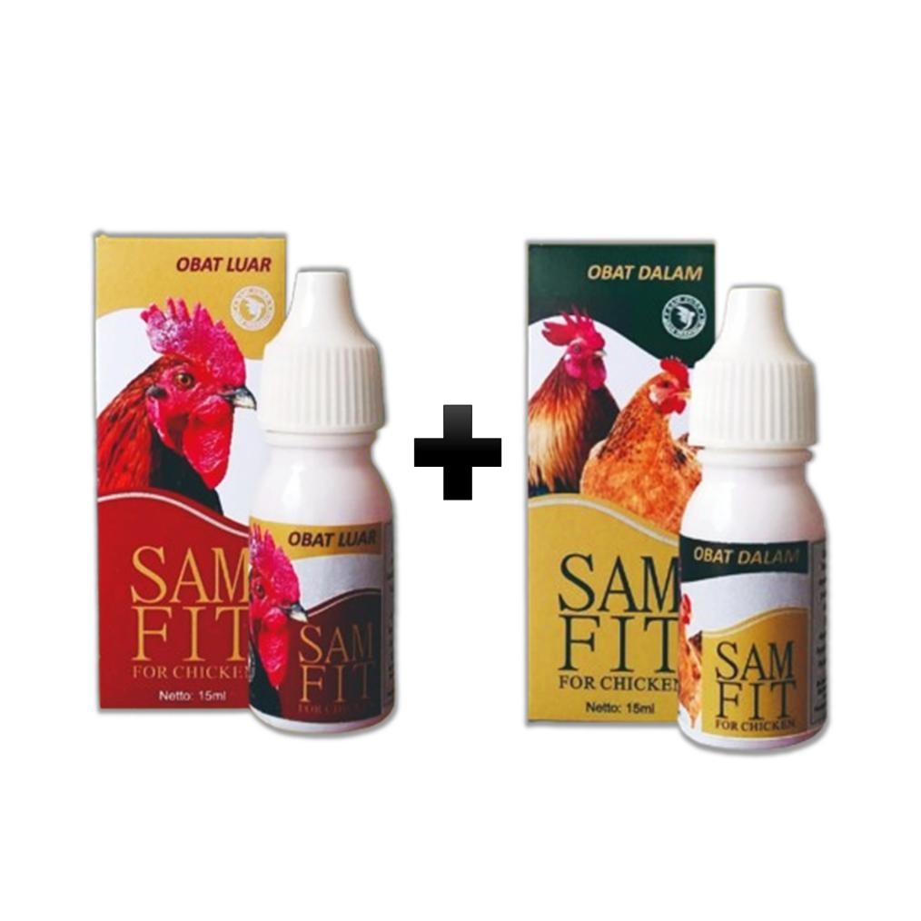 PAKET MURAH Samfit Obat Ayam Sakit Dalam Ayam Cacingan & Obat Luar Ayam Obat Tetes Mata Borok Ayam B