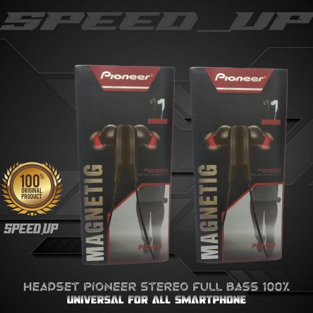 HEADSET EARPHONE HANDSFREE PIONEER SOUND FULL BASS ORIGINAL 100%
