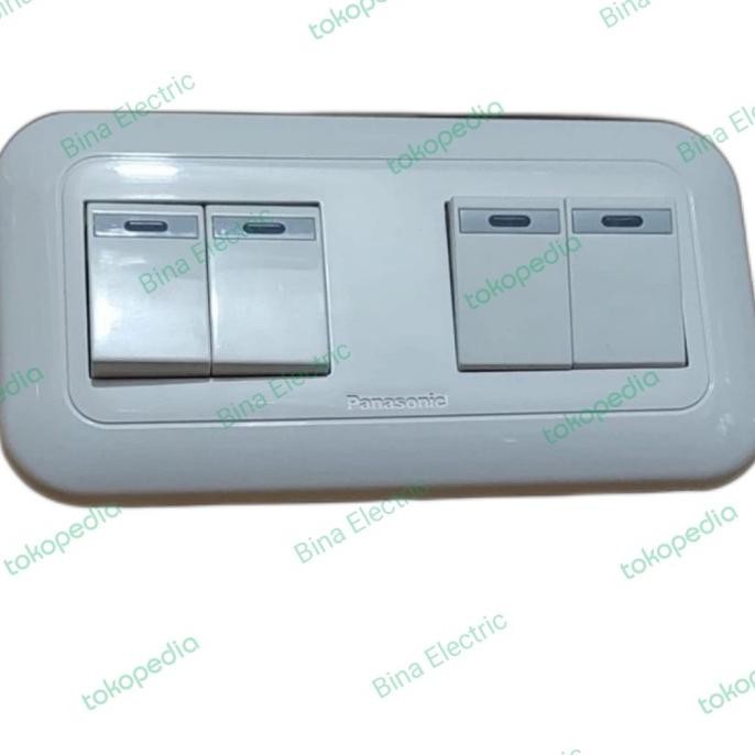 Miliki Saklar 4 Gang Lampu Panasonic / Sakelar 4G Panasonic Lampu
