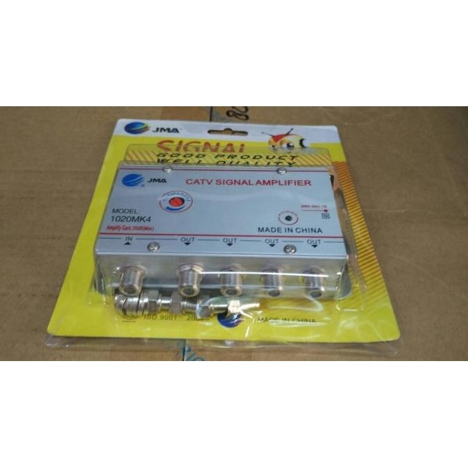 Catv Signal Amplifier Booster 4 Way 20Dbi Original