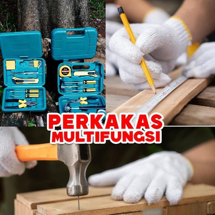 Kotak Alat Perkakas Rumah Toolbox Kombinasi isi 8pcs dan isi 7 Pcs (MINI) Kotak Peralatan Obeng Palu
