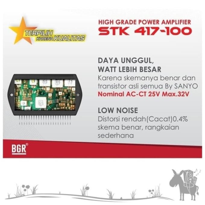 Kit Driver Power Amplifier Stk 417 Dengan Heatsink Bell Bgr Asli Original