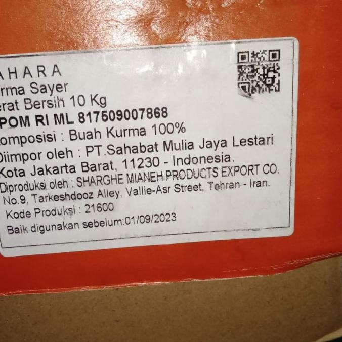 

Grosir Kurma Iran Sahara 10Kg