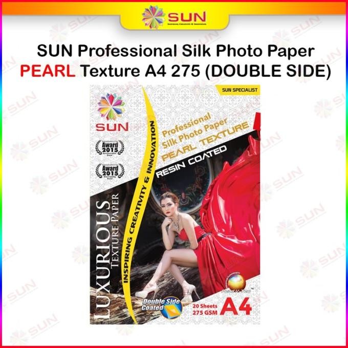

Kertas Foto Silky - Sun Prof. Silk Photo Paper Double Side Pearl A4 Promo