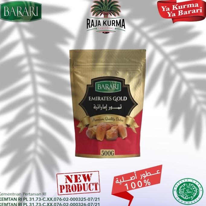 

BARARI Emirates Gold kurma premium tekstur kering dan lembut 500gr