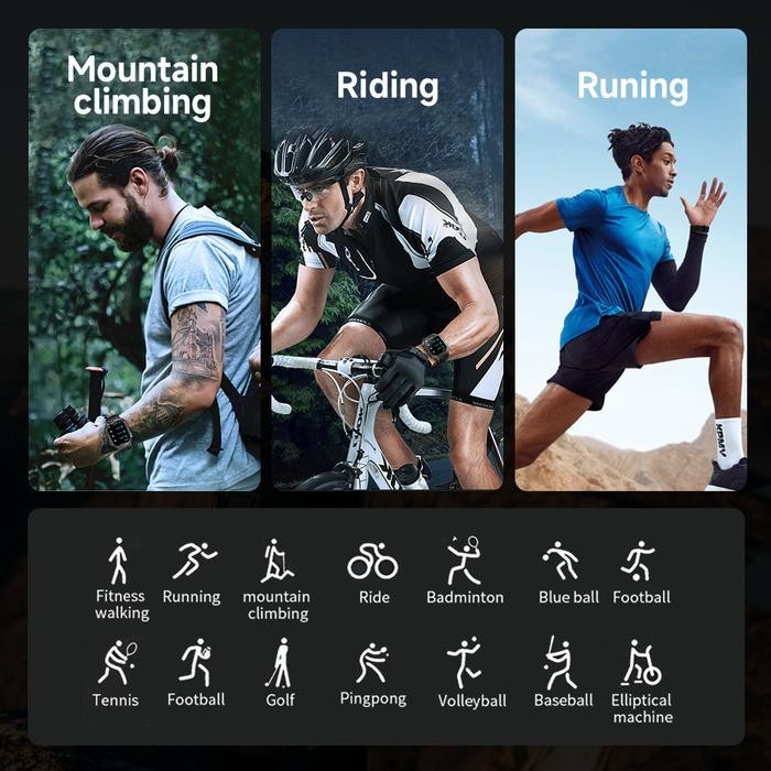 Skmei B65 | Senter Mandiri | Jam Tangan Militer | Heart Rate Tracker | Bluetooth Call | Jam Tangan P