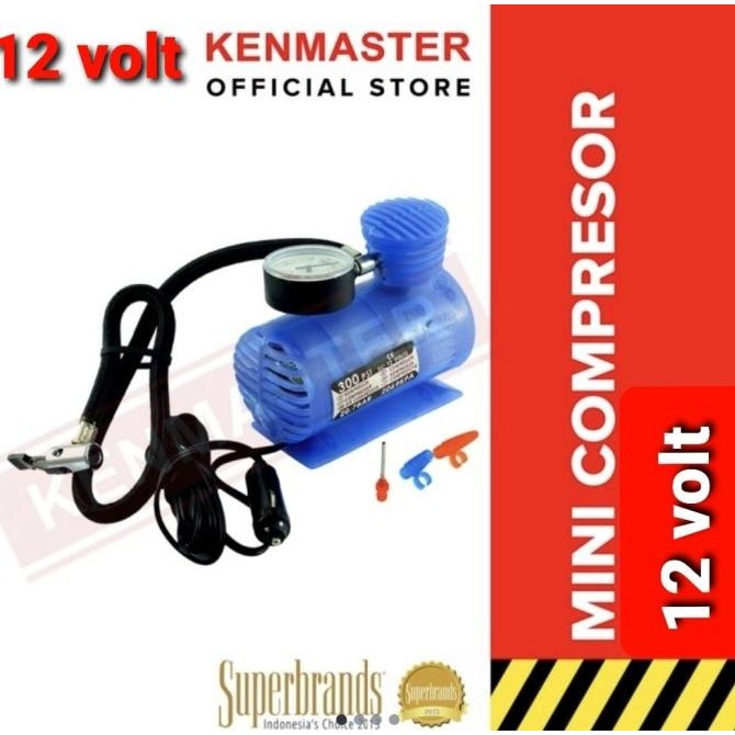 MINI AIR COMPRESSOR / POMPA ANGIN MOBIL / KOMPRESOR MINI KENMASTER ORIGINAL DAN TERPERCAYA