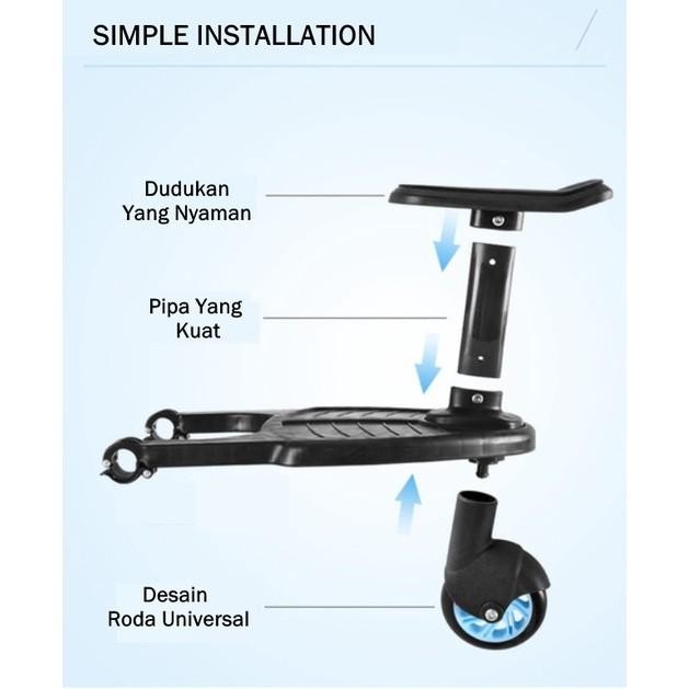 Stroller Pedal , Pijakan Dudukan Stroller, Dudukan Extention Stroller Original Dan Terpercaya