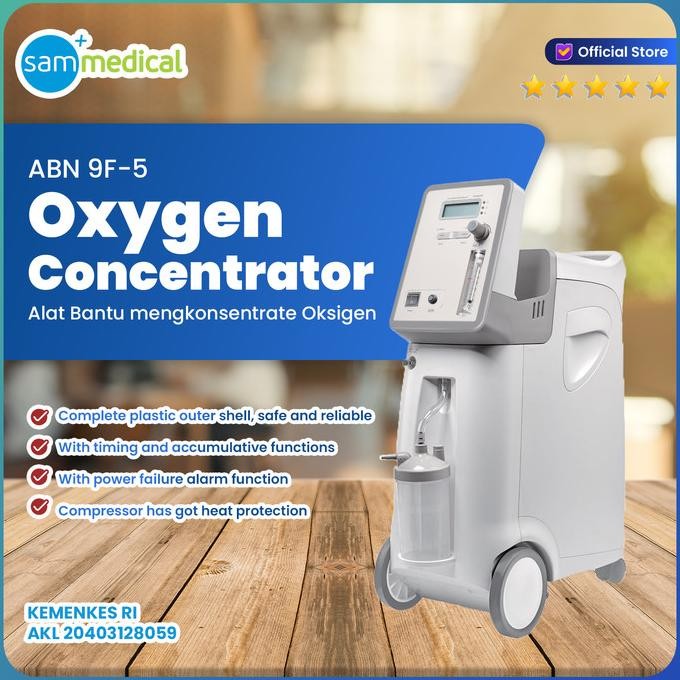 ABN OXYGEN CONCENTRATOR 5LPM 9F-5 / TABUNG OKSIGEN ELEKTRIK 5LITER / ALAT KONSENTRATOR OKSIGEN PORTA