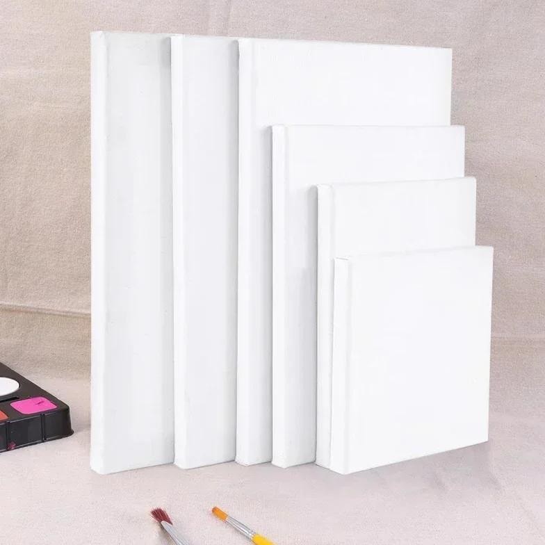 

5Pcs 10Pcs Art Wood Painting Frame Cotton White Stretched Canvas Frame For Drawing Painting Diy Canvas Painting Supplies