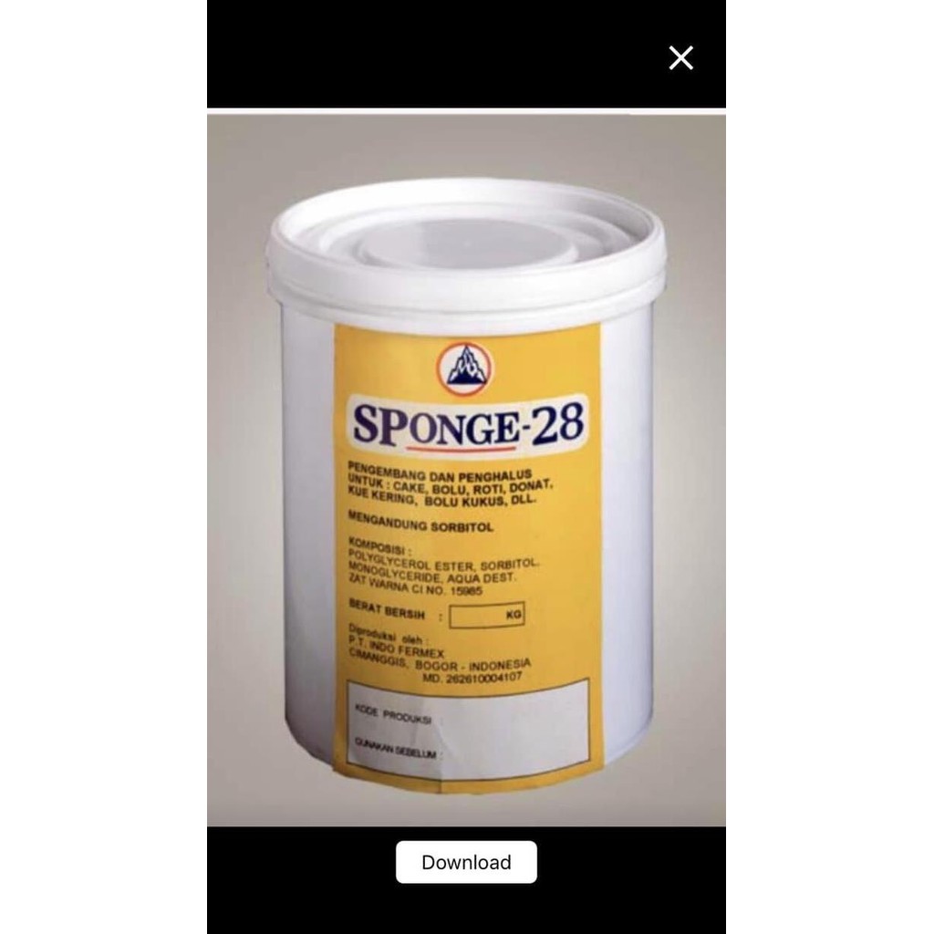 

TERSEDIA Cake Improver Pelembut Pengembang Kue Sponge28 Repack 1kg