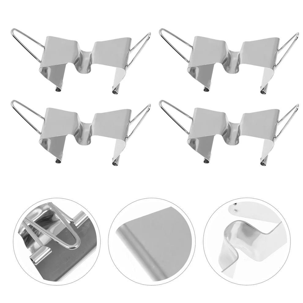 

4 Pcs Oil Canvas Clips Stainless Steel Frame Separating Clamps Wet Painting Holder Supplies Painting Canvas Accessories