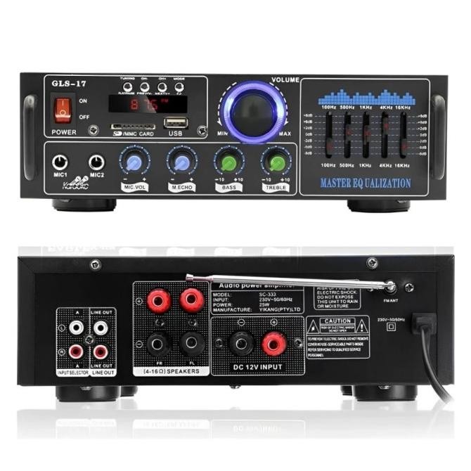 Fleco Power Ampli Av-918Bt Amplifier  Bluetooth Karaoke Original