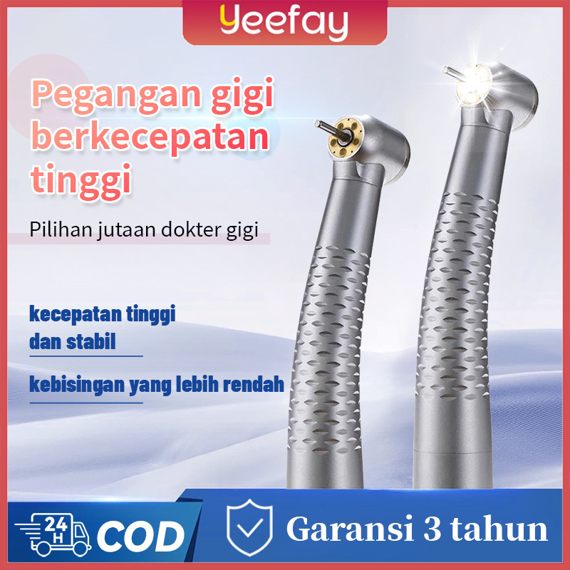 ⭐COD/Garansi⭐Hand piece WNH High Speed Inner Water / W&H Handpiece HighSpeed SET 2/4 holes 5 LED YEL