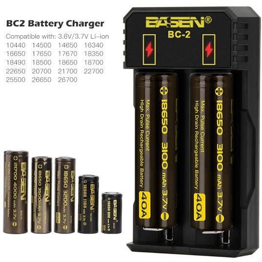 Charger Battery BASEN BC-2 BC2 BC 2 Baterai Batre 18650 AUTHENTIC murah