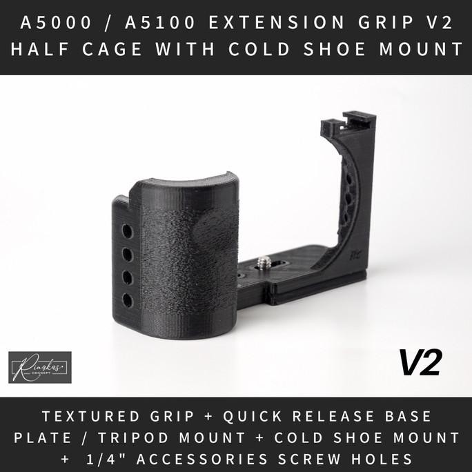 Extension Grip V2 Half Rig Cage Case for Sony A5000 A5100 RINGKAS CONCEPT murah