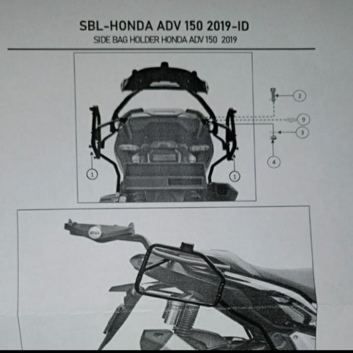 Breket Bracket Box Samping Sidebox Givi SBL 2000 PNP Honda ADV 150 Import Premium