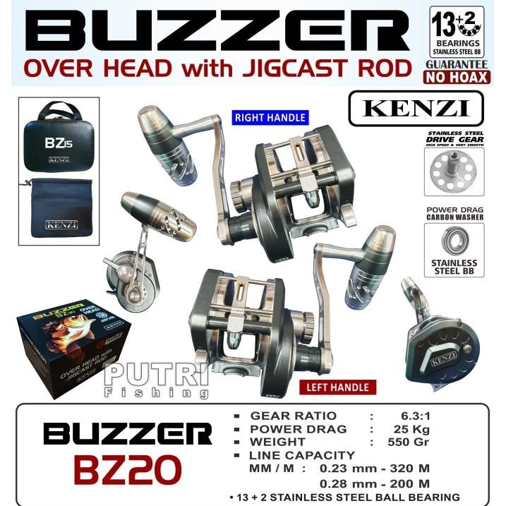 Terlaris Reel Kenzi Buzzer Bz15 Bz20 Bz30 Overhead Left Right Handle Oh Baitcasting Jigging