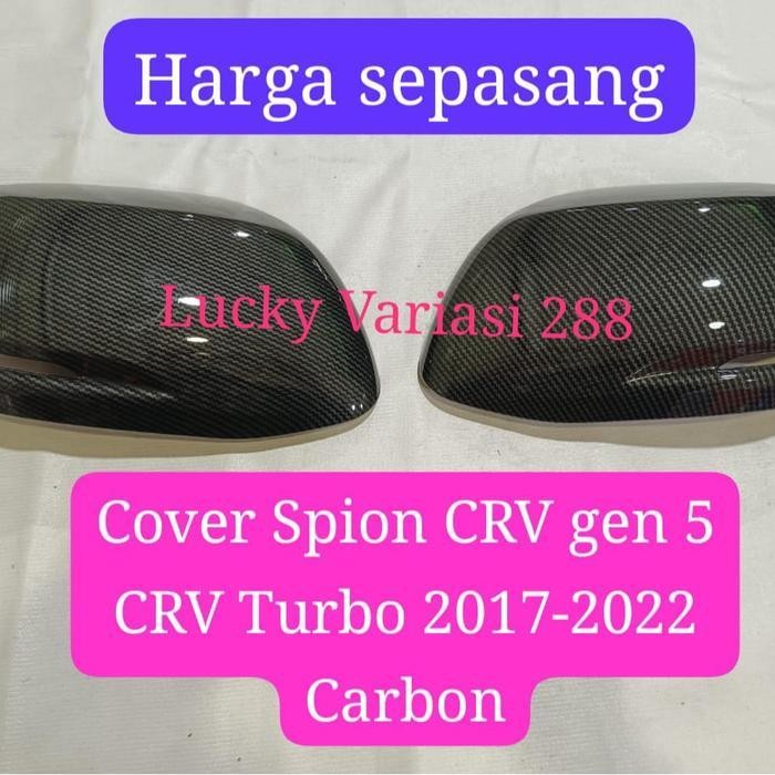 Mirror Cover Spion Tutup Batok Spion  Hitam Carbon Glossy Honda CRV Turbo 2017-2022 CRV Gen 5 Import
