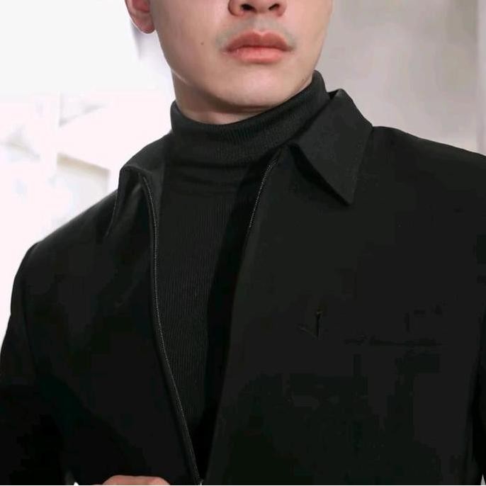 new  KILLONG _JAKET HITAM PRIA/JAKET SEMI JAS SLIMFIT-JAS SANTRI PRIA DEWASA-JASKET CASUAL COWOK KER