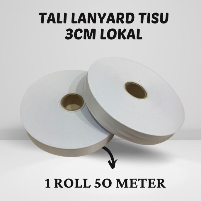 

Tali pita lanyard tissue printing sublim ukuran 3cm produk lokal murah