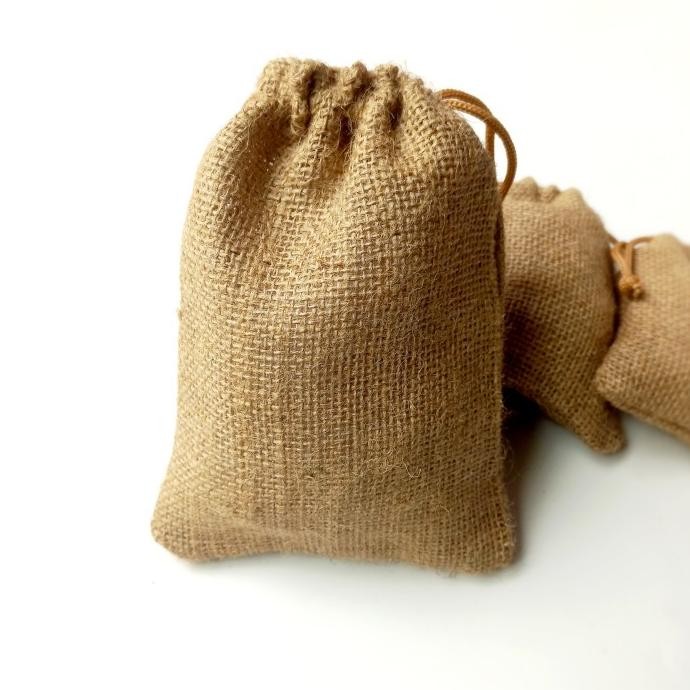 Kantong Serut Pouch Packaging Kain Goni Lokal Wedding Souvenir Co