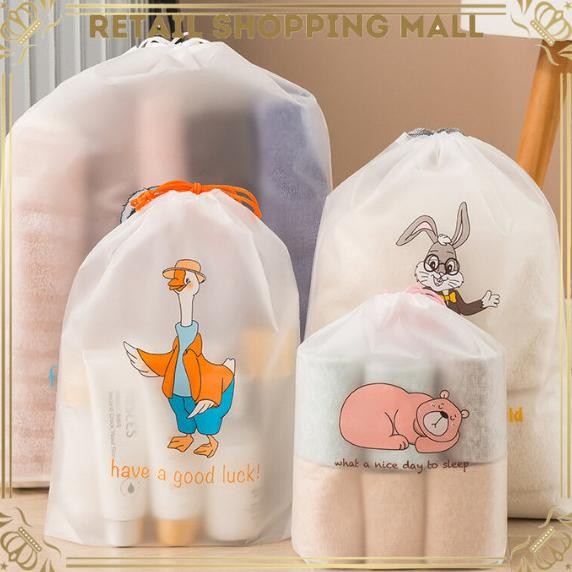 Rsm Pouch Serut Travel Anti Air Tas Serut Karakter Organizer Serbaguna Plastik Co