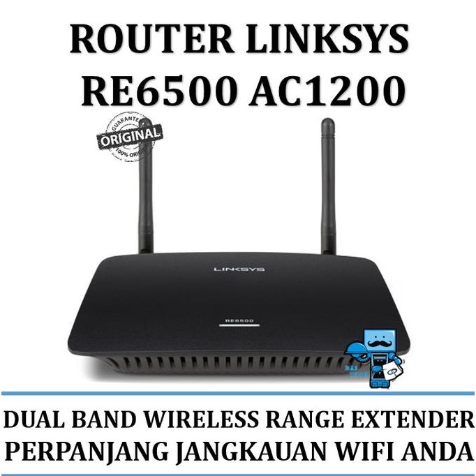 Murah Router LINKSYS RE6500 : AC1200 Dual Band Wireless Range Extender Non COD