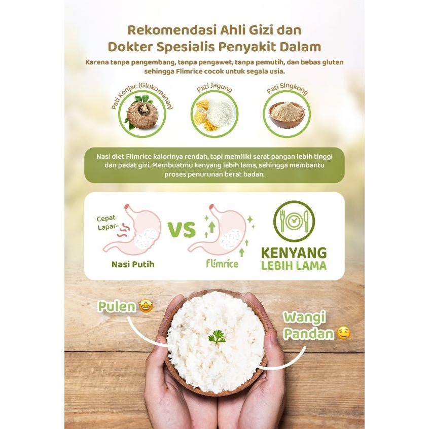 

Sale Flimrice / Nasi Shirataki / Nasi Diet - Pouch 1Kg