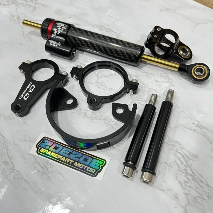 Steering Damper GSX Plus Stabilizer Matris Carbon Breket Delkevic Ori Import Premium