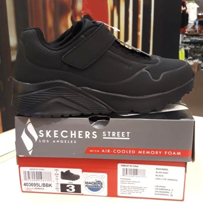 sepatu anak skechers original Black