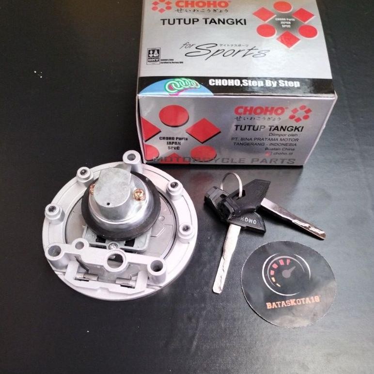 CR - Tutup Tangki Tengki Tank Cap Vixion New-Scorpio Z New-R15 V2 + Baut 4  Original Choho TERLARIS