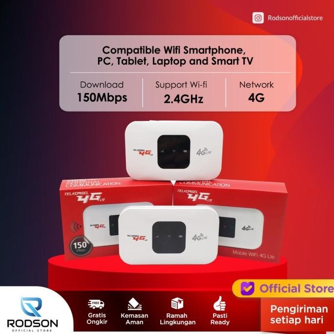 Murah Modem Wifi Telkomsel 4G LTE Unlock All Operator Free Kartu Telkomsel Non COD