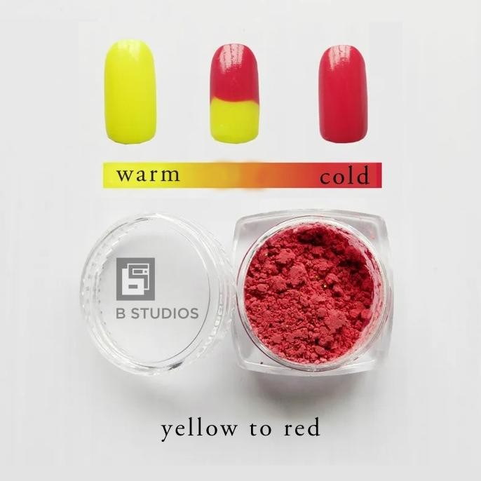 

Bubuk Thermochromic I Pigmen Thermal I Perubahan Warna Oleh Suhu Nail Art Aksesoris Cat Kutek Polish GT