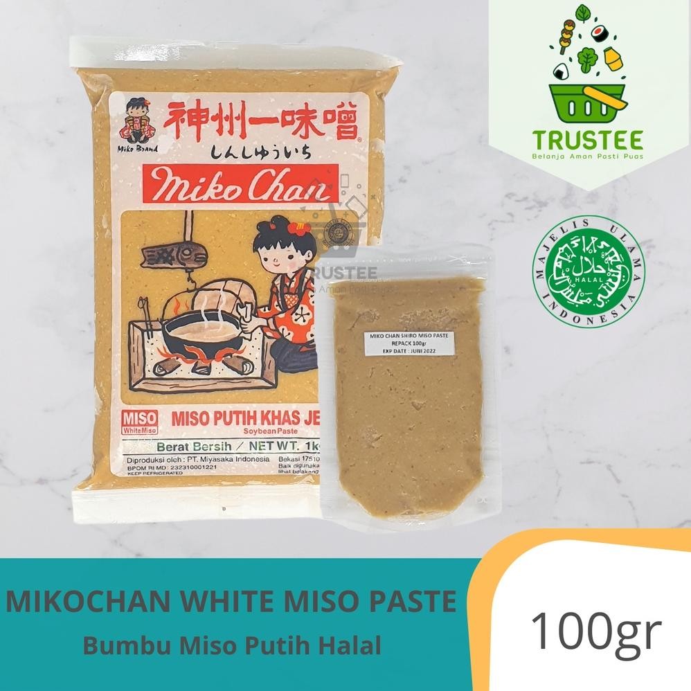 

G-24 Miyachan Mikochan Pasta Miso Putih 100 G Halal Tauco Ala Jepang Untuk Sup Miso Soup Ramen Udon Miyachan Chan [10Pcs = Kemasan 1Kg]