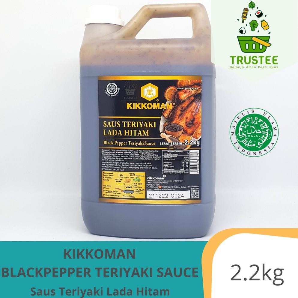 

Ox04 Kikkoman Black Pepper Teriyaki / Saus Teriyaki Lada Hitam Halall 2.2Kg