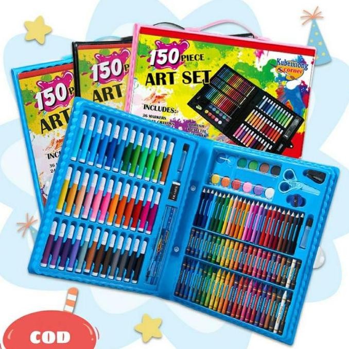 

Terbaru ALAT TULIS SET CRAYON COLOURING SET 150PCS / ART SET 150PCS PENSIL WARNA SET ALAT LUKIS ANAK KRAYON SET