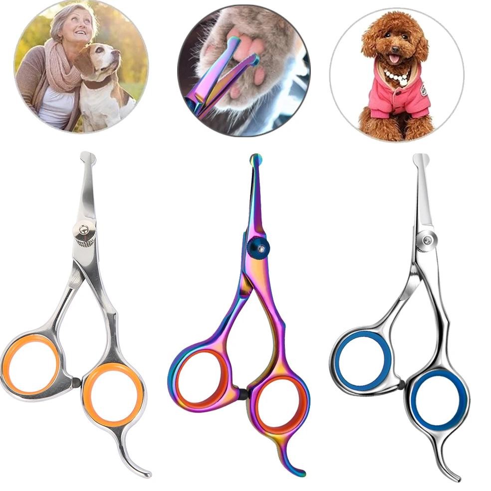 Pet Hair Scissors Animal Cutting Feet Ear Eye Hair Trimming Grooming Stainless Steel Dog Scissors Pe