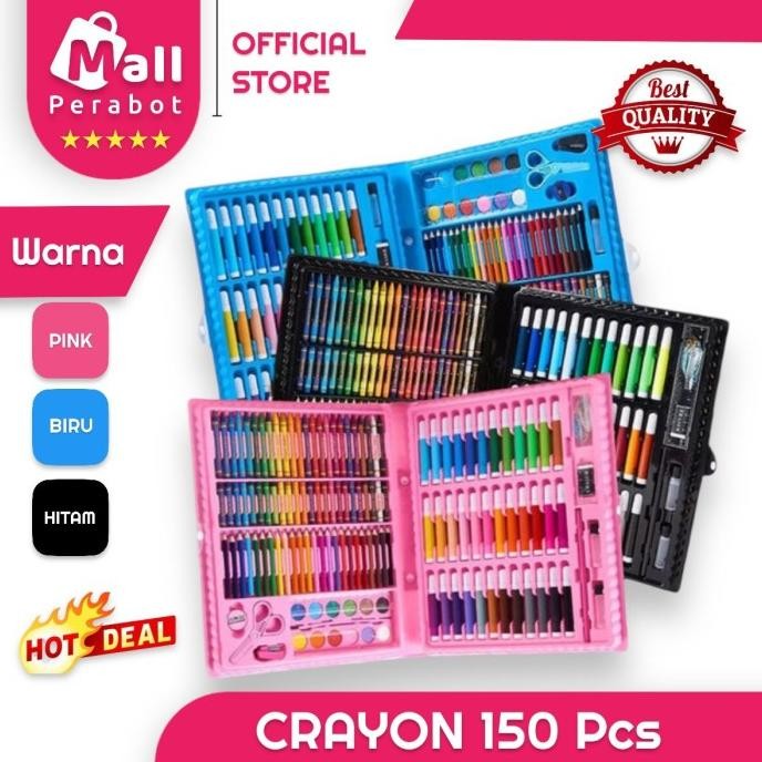 

Terbaru Mall Perabot | Crayon Warna Anak Set 150 Pcs | Art Full Set | Krayon Mewarnai Anak | Pensil Warna | Perlengkapan Mewarnai Lukis
