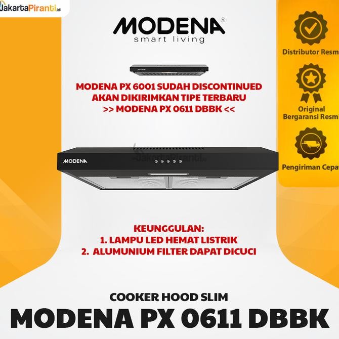 COOKER HOOD MODENA PX 6001 SLIM HOOD MODENA 60 CM - TERMURAH